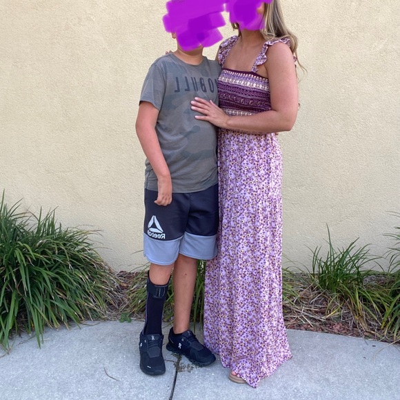 Smocked Ruffle Sleeve Maxi - Picture 5 of 5